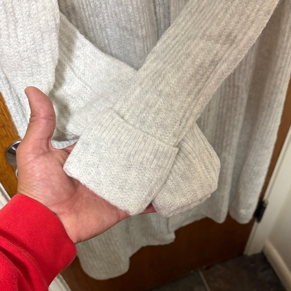 Ava & Viv Gray Ribbed Robe - Picture 2 of 8